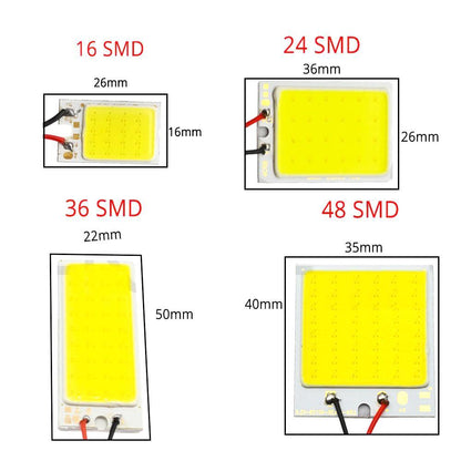 10pcs Multi-color Auto Interior Led Lamp Dome Bulb Light