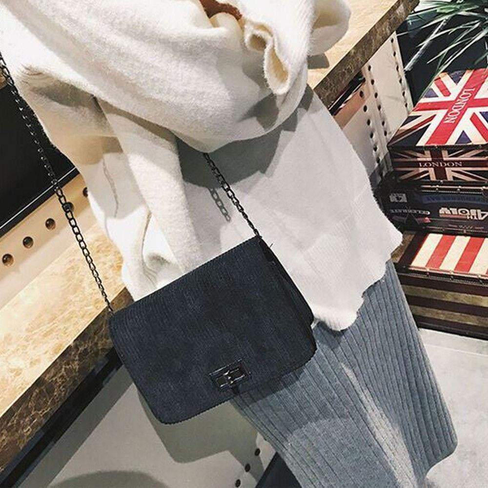 Quilted Chain Shoulder Crossbody Handbag