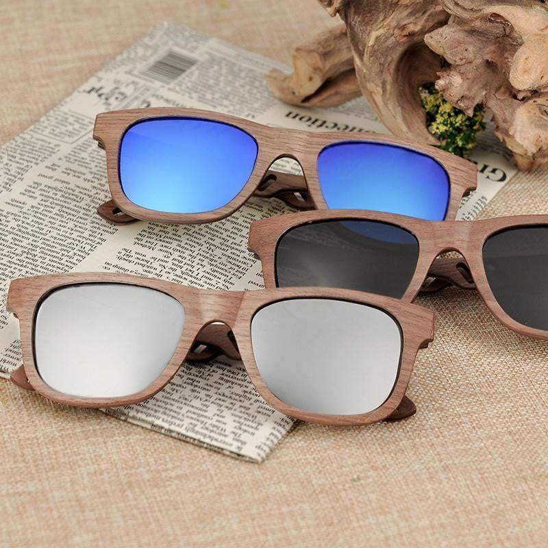 BOBO BIRD Vintage Wooden Polarized Sunglasses