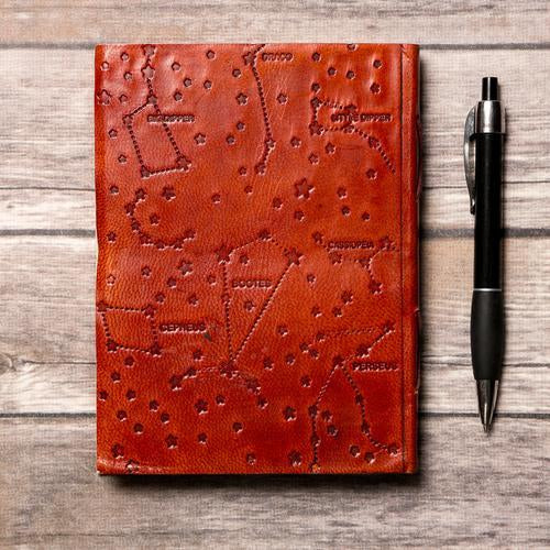 Pisces Zodiac Handmade Leather Journal