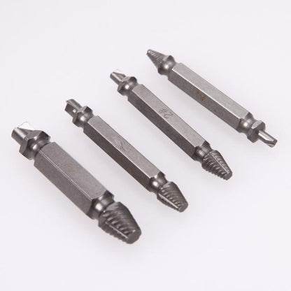 Damaged Stripped Screw Extractor 4Pcs/set Double Side Drill Bits