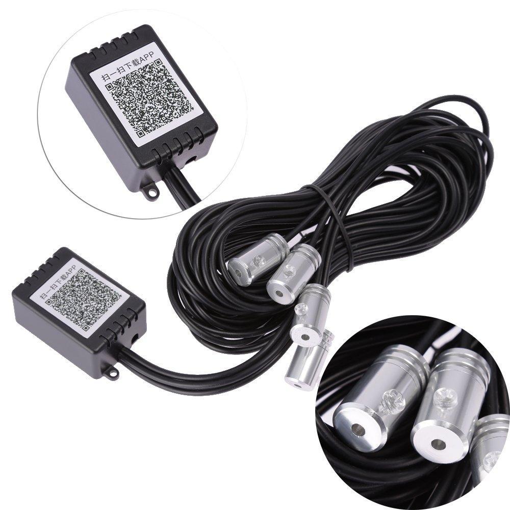 5 in 1 6.2M RGB LED Light Sound Active Car Interior Light
