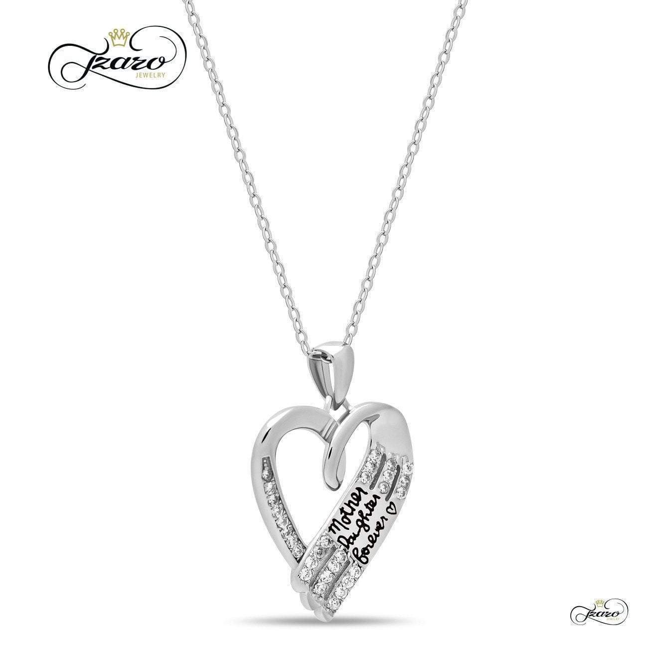 Mother Daughter Necklace, 925 Sterling Silver