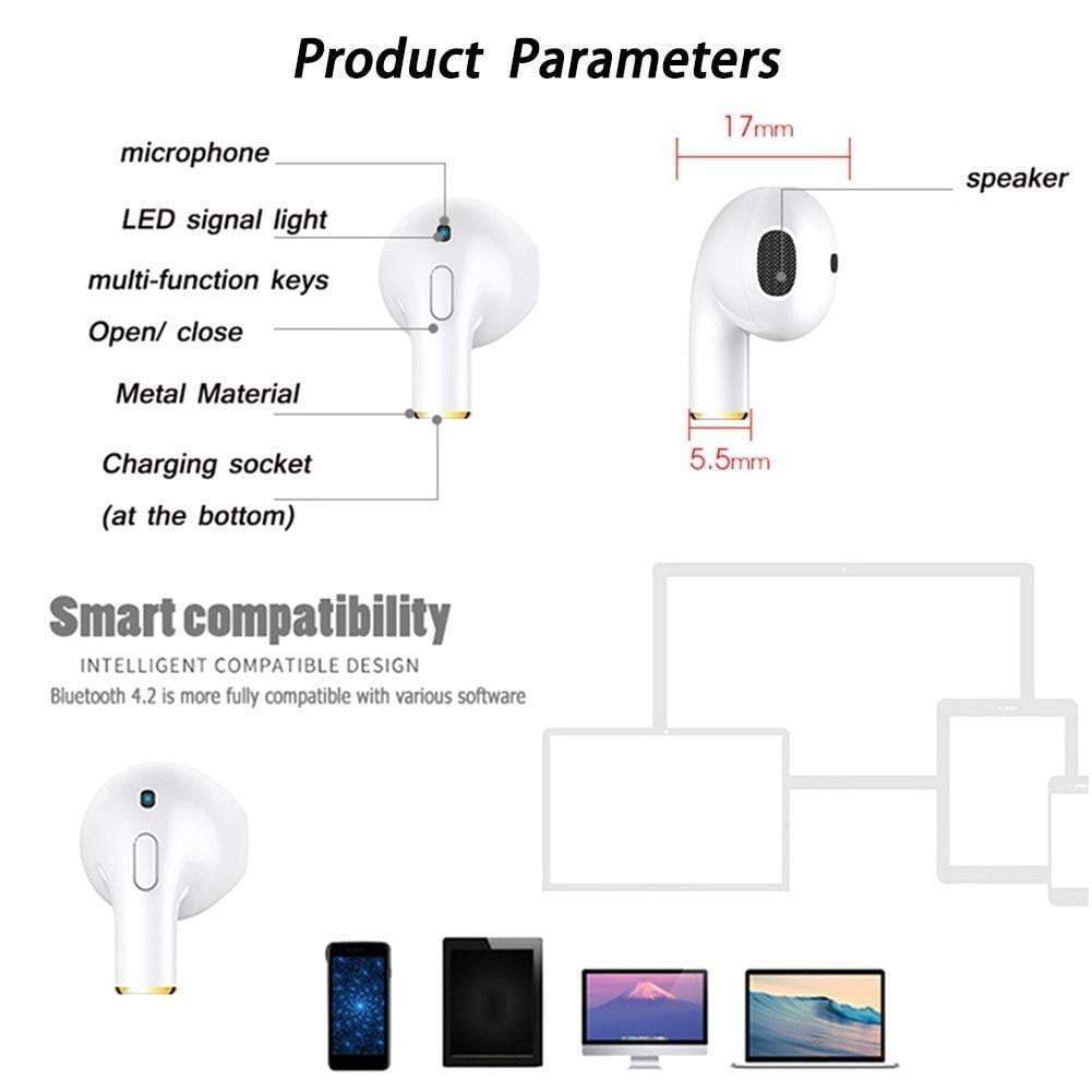Single Ear Wireless Mini I8x Bluetooth Earphones
