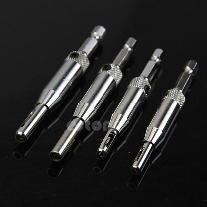 No.1 Self-Centering Drill Bits 4x precise Centered Hinge Drill Set