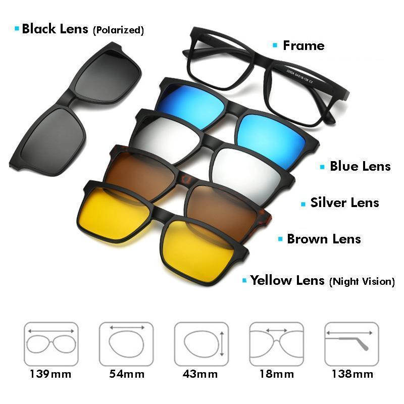 5-in-1 Swappable Sunglasses