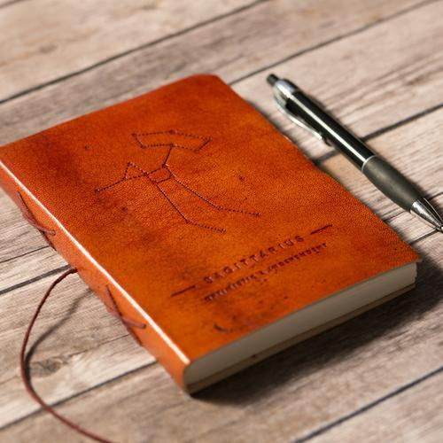 Sagittarius Zodiac Handmade Leather Journal