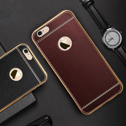 Luxury Plating TPU Leather Case - Protects Against Fingerprints and Scratches