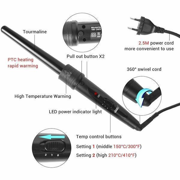6-in-1 Curling Wands Set