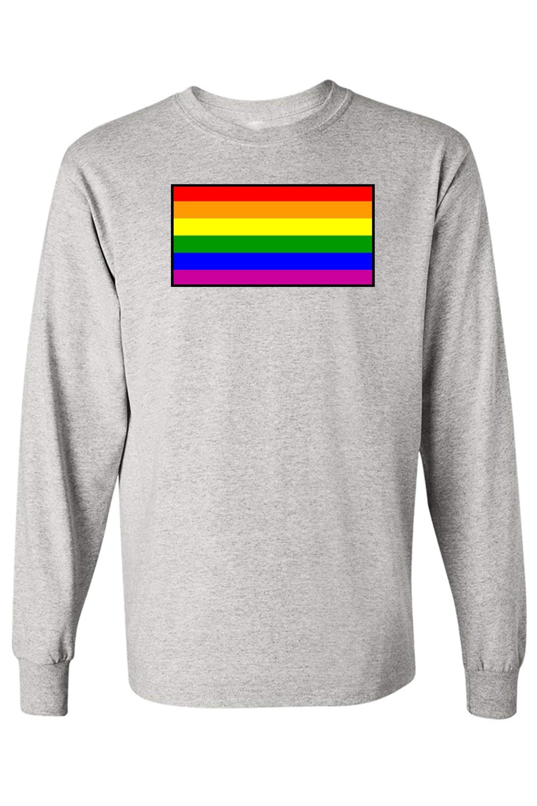 Unisex Long Sleeve Shirt Gay Pride Rainbow Flag