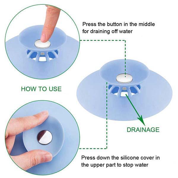 Sink and Tub Drain Stopper With Strainer
