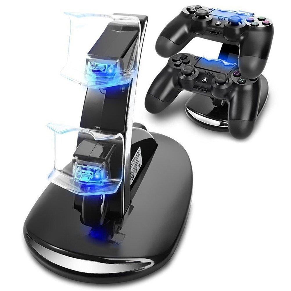 LED Dual USB Charger Charging Sony Playstation 4