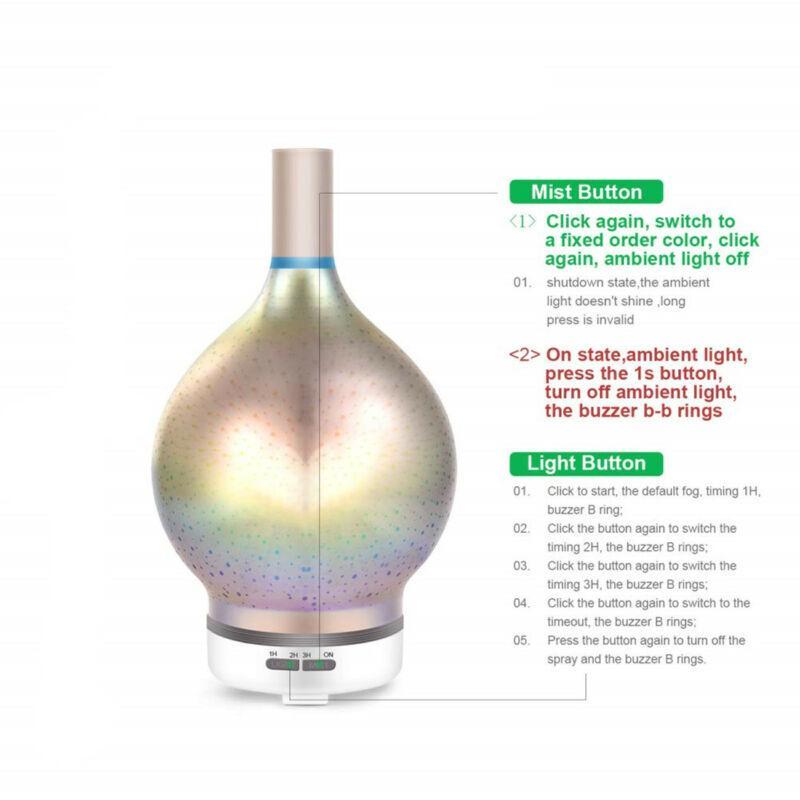 3D Fireworks Air Humidifier Essential Oil Diffuser