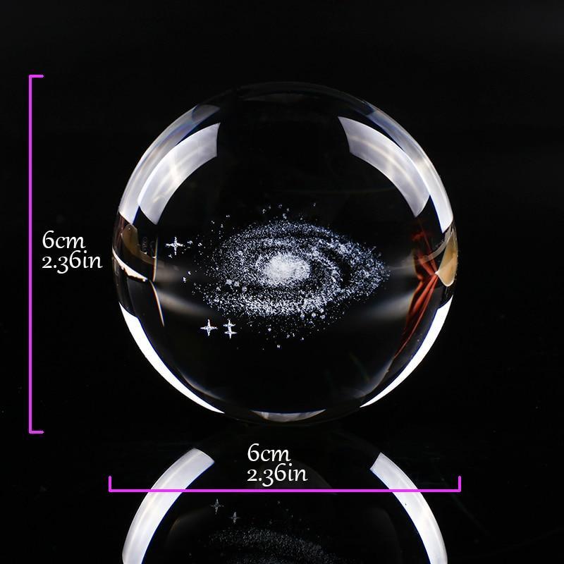 Laser Engraved Galaxy Crystal Ball