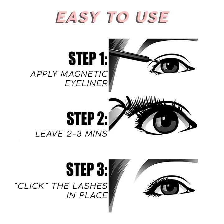 Magnetic Eyeliner & False Eyelash Set Buy 1 Get 1 Free