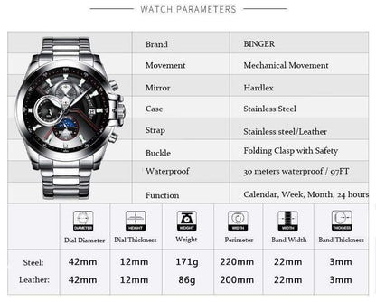 Automatic Mechanical Men Sports Watches