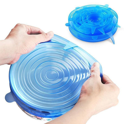 Reusable Silicone Stretch Lids  6pcs Universal Bowl Lid Cover