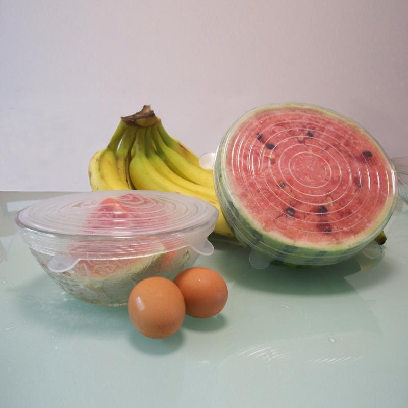 Reusable Silicone Stretch Lids  6pcs Universal Bowl Lid Cover