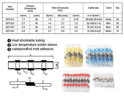 NEC™ - Waterproof Solder Wire Connectors