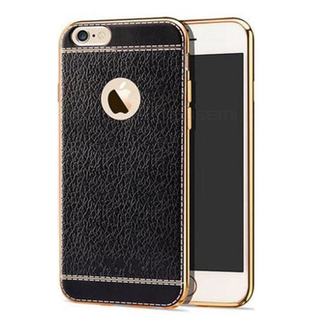 Luxury Plating TPU Leather Case - Protects Against Fingerprints and Scratches