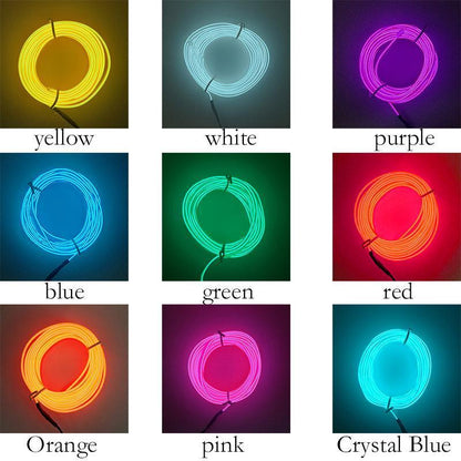 Car Interior Lighting LED Strip Flexible Neon Light