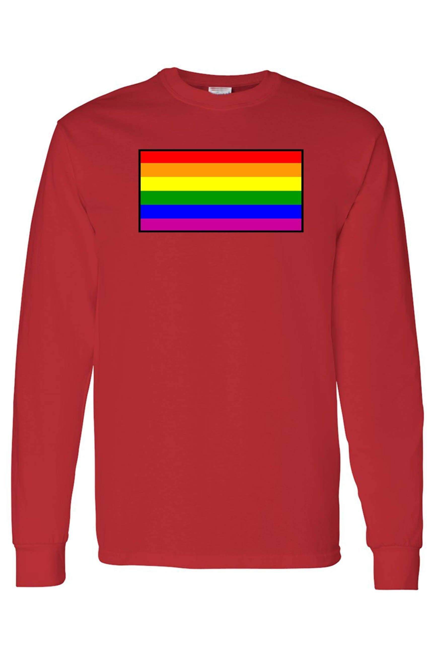 Unisex Long Sleeve Shirt Gay Pride Rainbow Flag