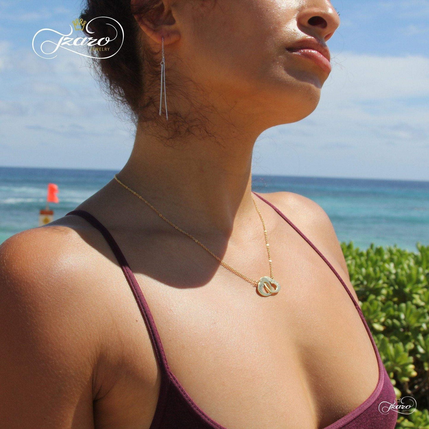 Mother Daughter Necklace, 925 Sterling Silver