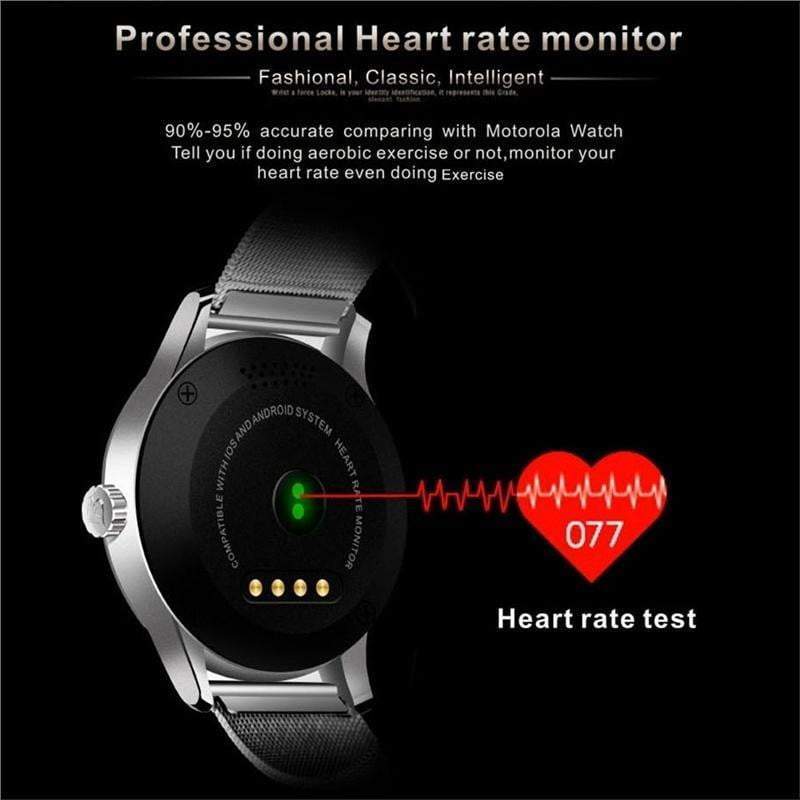K88H Smartwatch MTK2502 Bluetooth Smart Watch Heart Rate Monitor Pedometer Dial for Android IOS