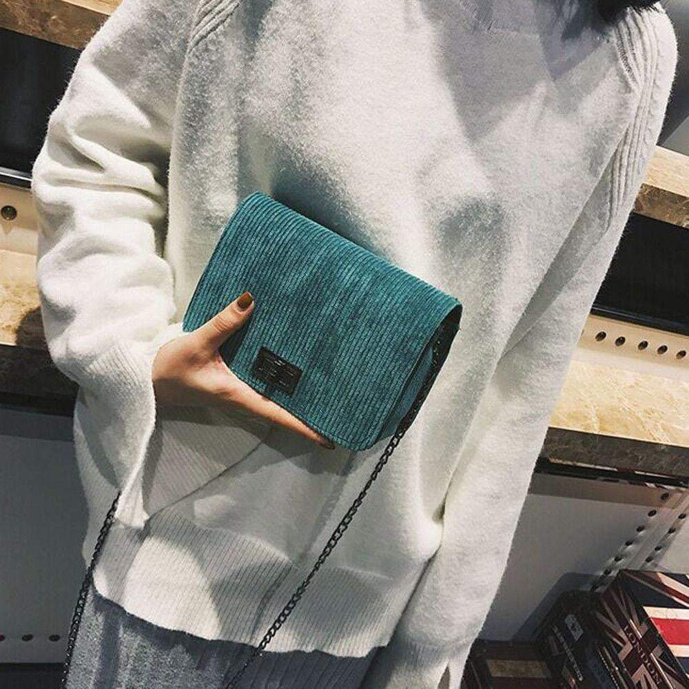 Quilted Chain Shoulder Crossbody Handbag