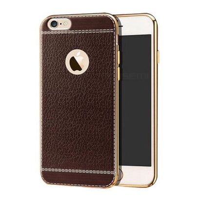 Luxury Plating TPU Leather Case - Protects Against Fingerprints and Scratches