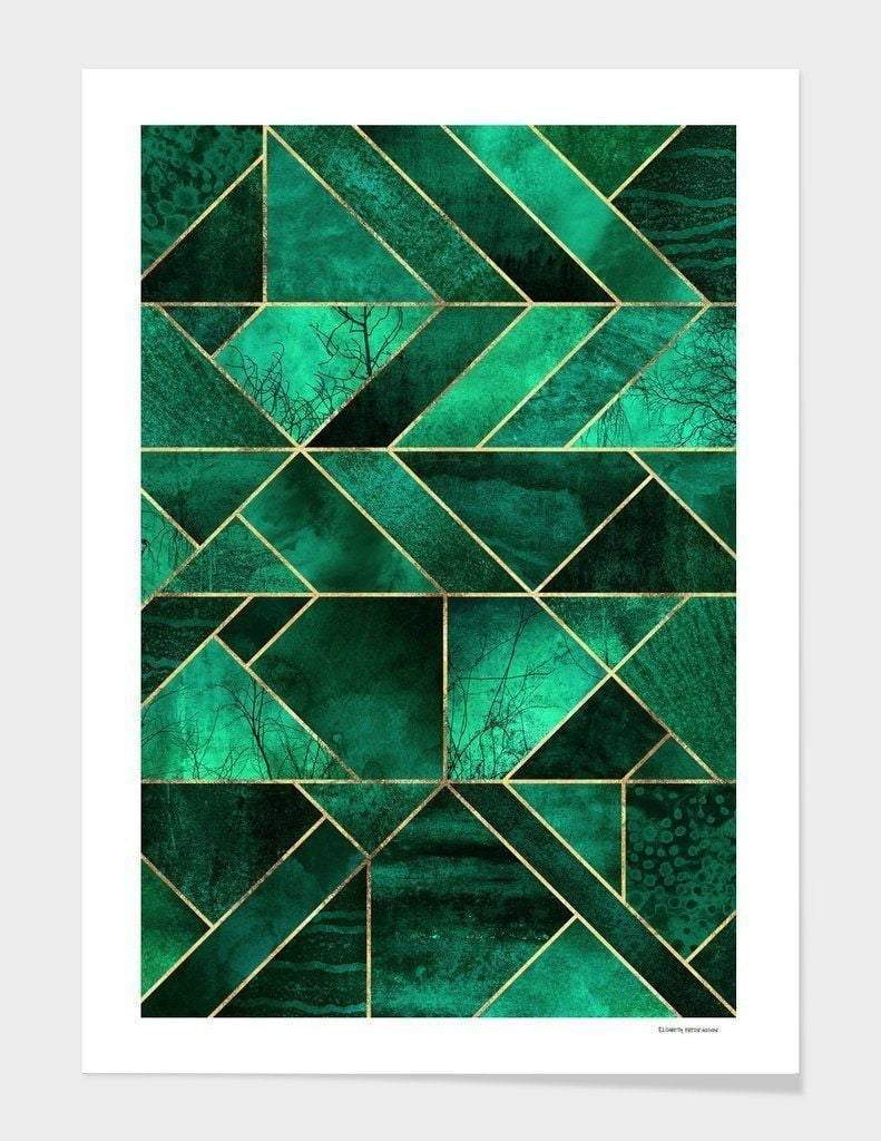 Abstract Nature - Emerald Green Leggings