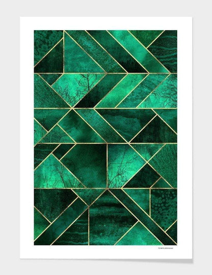 Abstract Nature - Emerald Green Leggings