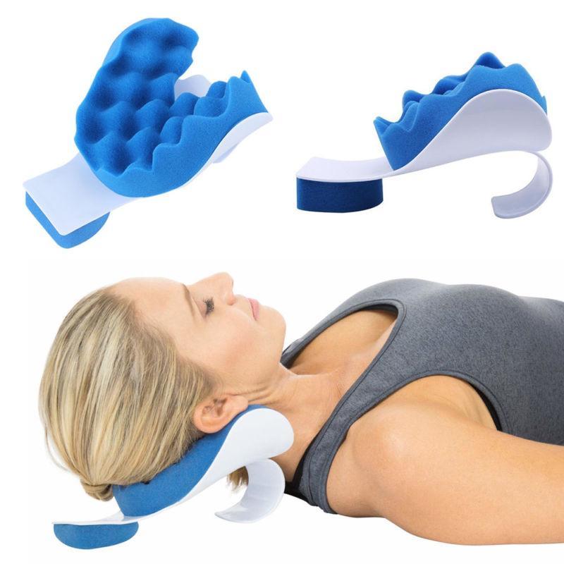 Pain relax Traction UK0d and Relaxer back Pillow Relief Shoulder Muscle Neck