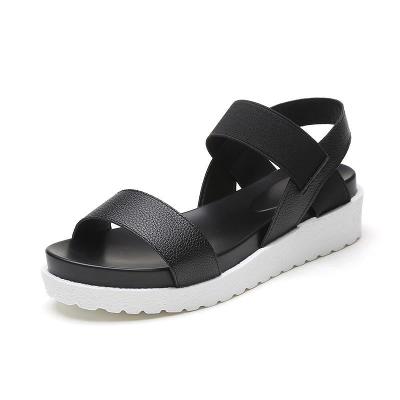 Women Sandals  Shoes Peep-toe Slip On Flat Sandals For Woman