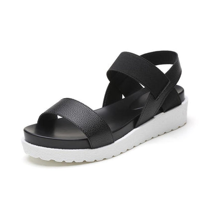 Women Sandals  Shoes Peep-toe Slip On Flat Sandals For Woman