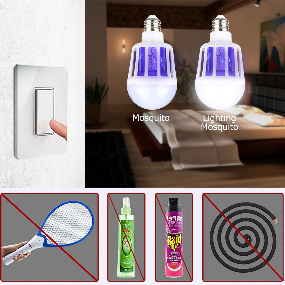 s AC175~220V LED Mosquito Killer Bulb E27/B22 LED Bulb For Home Lighting Bug Zapper Trap Lamp Insect Anti Mosquito Repeller Light