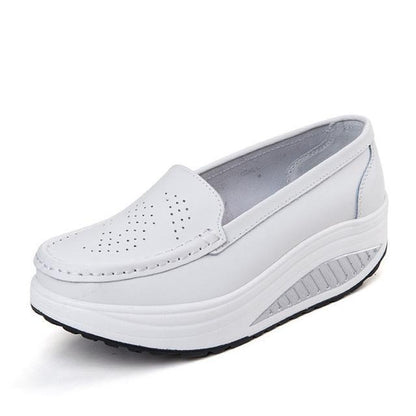 Woman Shoe Summer genuine leather Hollow out breathable swing shoes