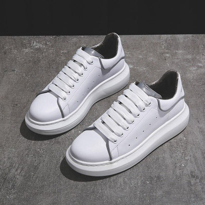 new  women sneakers genuine leather platform luminous shoes