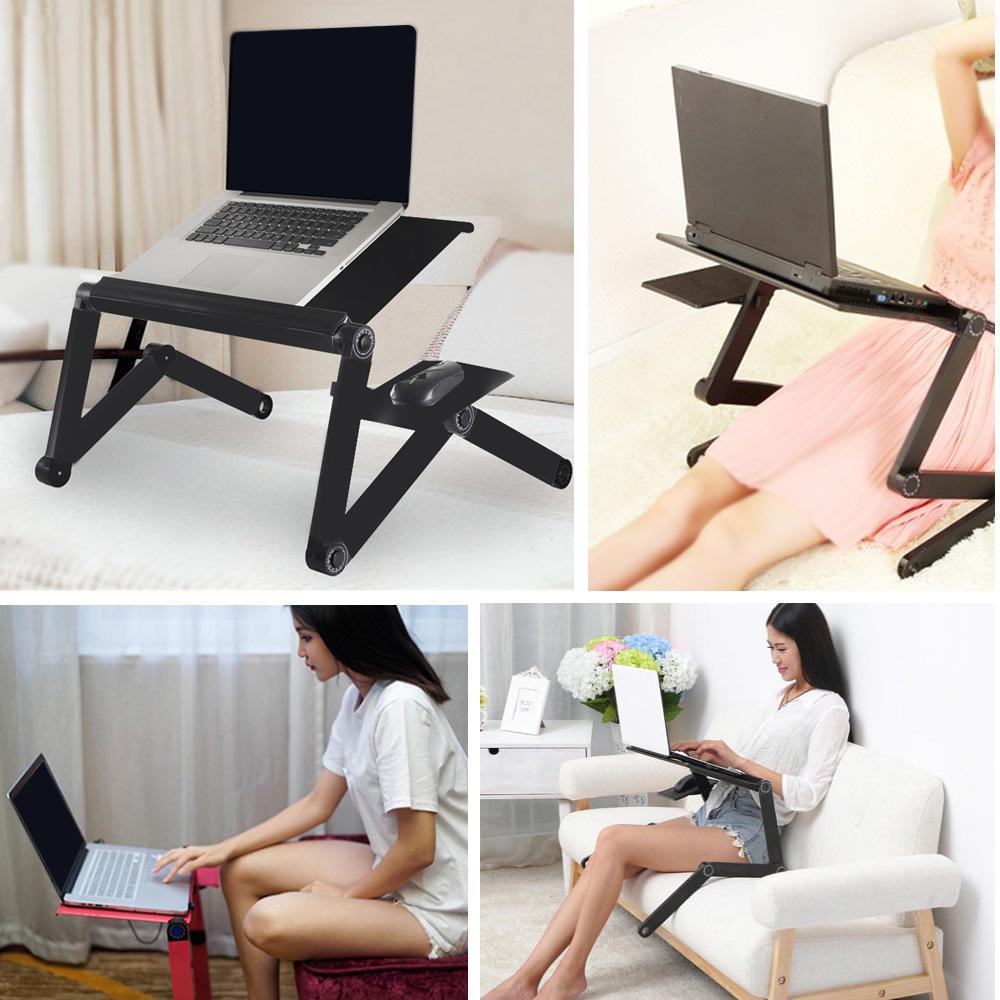 Ergonomic Adjustable Laptop Stand Folding Bed Desk Table