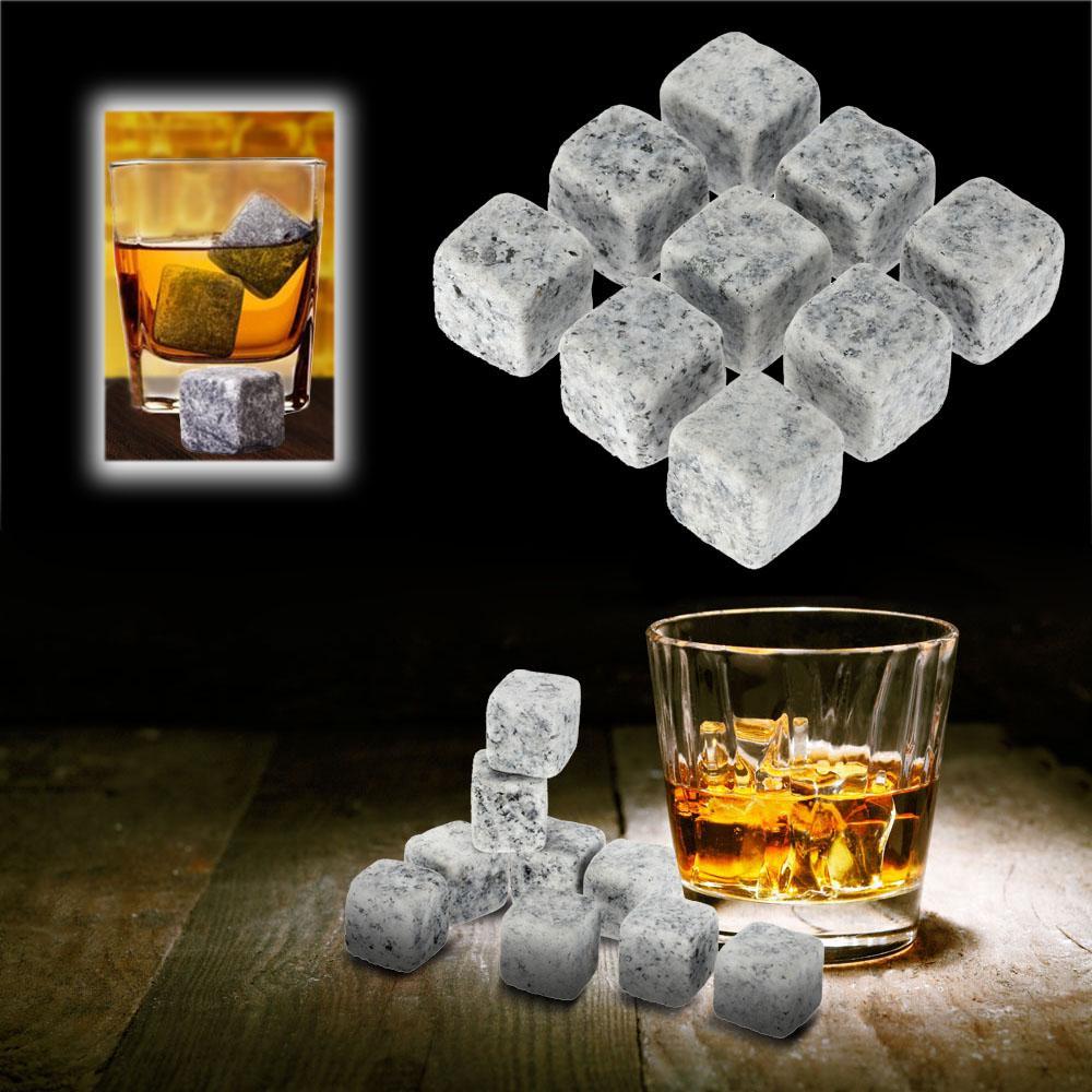 Granite Whiskey Cooling Stones (6 or 9pcs set)