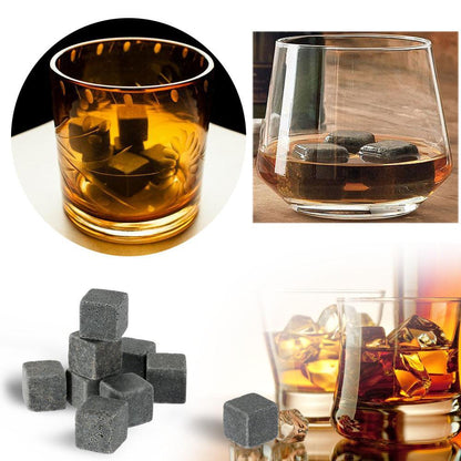 Granite Whiskey Cooling Stones (6 or 9pcs set)