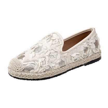 New Women Mujer Casual Hemp Straw Weavs Knitted Canvas Female Shoes