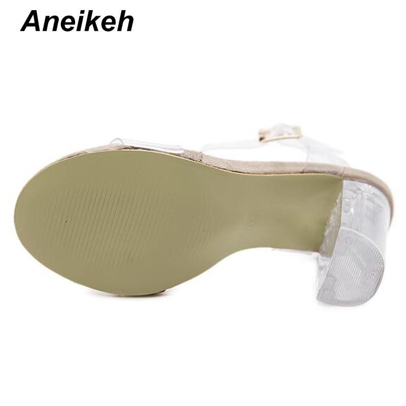 PVC Jelly Sandals Crystal Open Toed High Heels