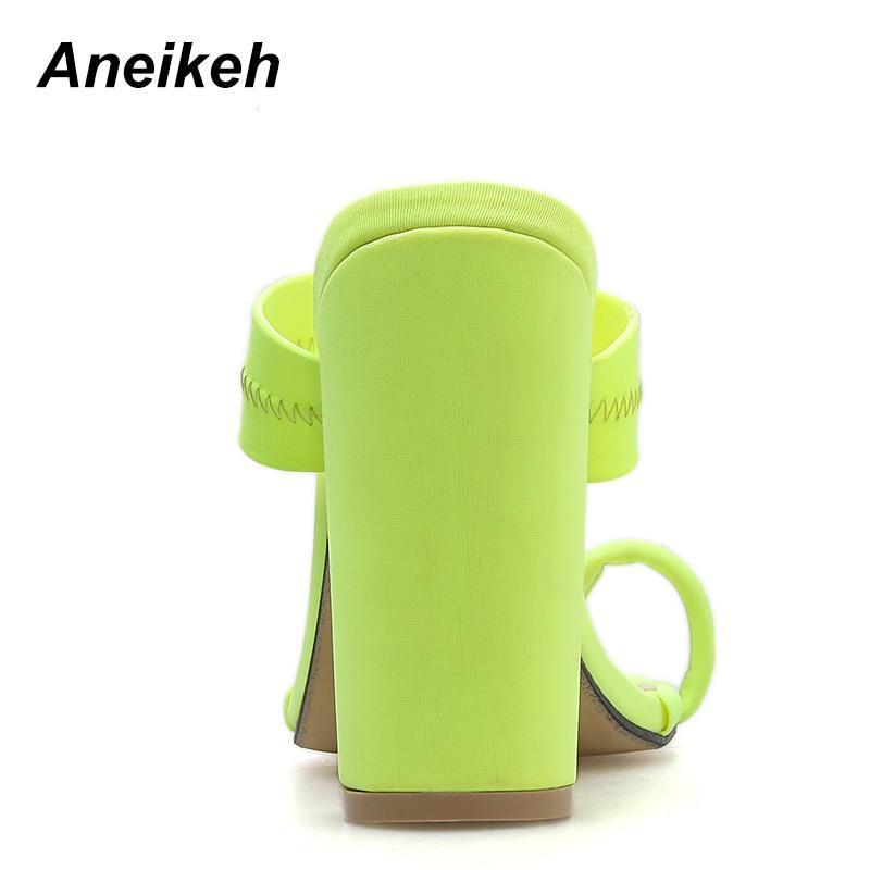Thin High Heels Sandals Flip Flop Buckle Hollow Women Shoes
