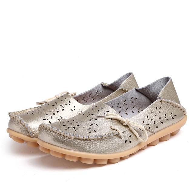 Genuine Leather Shoes Woman Loafers