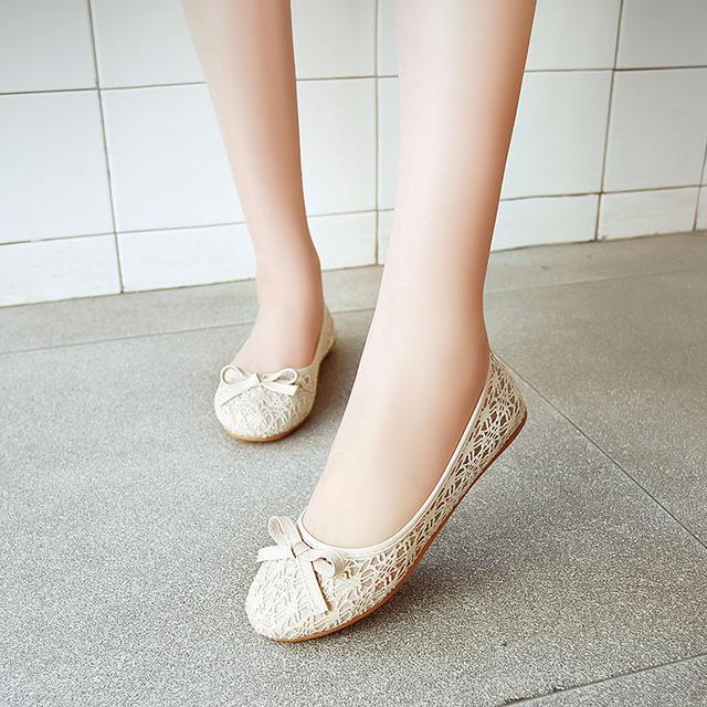 Hollow Lace Flats Women Shoes