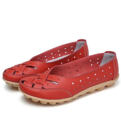 Women Genuine Leather Shoes Woman Ballet Flats Casual Sandals Women Loafers