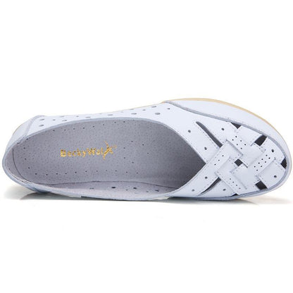 Women Genuine Leather Shoes Woman Ballet Flats Casual Sandals Women Loafers