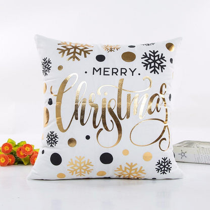 Gold Printed Pillow Cover
