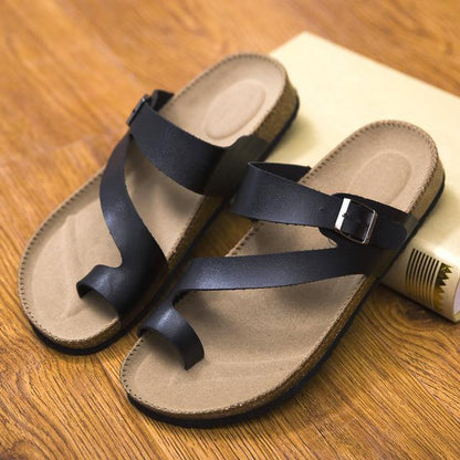 Unisex Brand Couples Cork Flipflops  Clip Toe Platform Beach Slippers